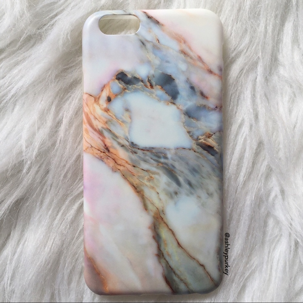 🌸4 for $10🌸 Pink blue marble iPhone 7 8 Plus case - Picture 3 of 4